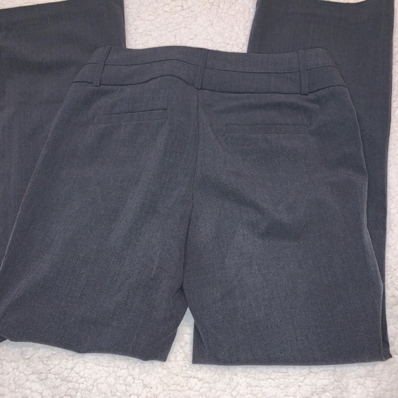 AB Studio Straight Leg Trousers Charcoal Gray Dress Pants Women’s Size 2 Short - Picture 2 of 3
